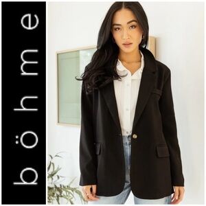 Bohme Crystal oversized blazer Jacket, black size M